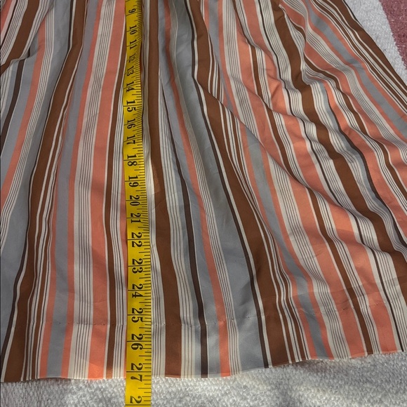 Vintage Chic Striped Midi Skirt in Brown and Pink - Picture 5 of 5